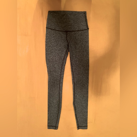 Lululemon Wunder Under High Rise Heathered Black - Picture 8 of 10